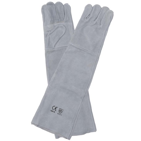 2003- Chrome Leather Double Palm 40cm Cuff