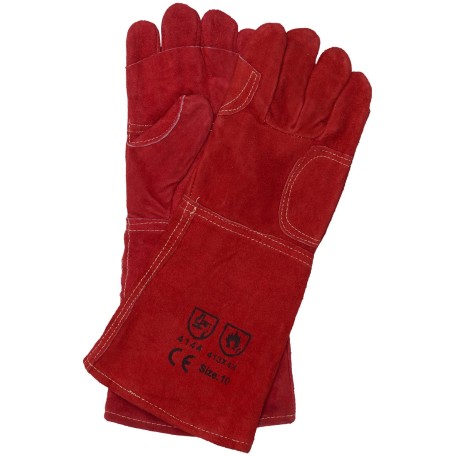 2011R-Superior Quality Red Leather Heat Gloves-Kevlar Thread 2011R-Superior Quality Red Leather Heat Gloves-Kevlar Thread