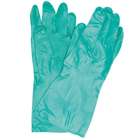 2021-Green Nitrile Flock Lined Gloves