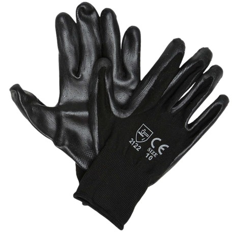 2039-Black Nitrile Coated Gloves