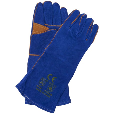 2043-Superior Quality Blue Lined Welding Gloves 20cm Cuff 2043-Superior Quality Blue Lined Welding Gloves 20cm Cuff