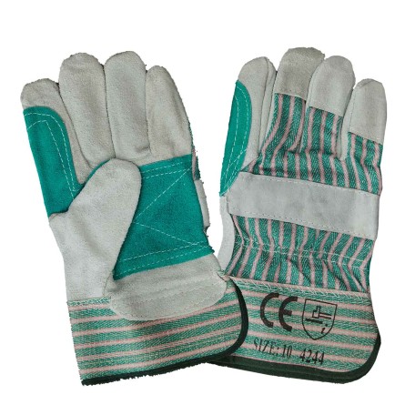 2049-Chrome Leather Candy Stripe Gloves With Green Reinforcing 2049-Chrome Leather Candy Stripe Gloves With Green Reinforcing