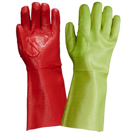 2117-PVC Elbow Length Reinforced Miners Gloves
