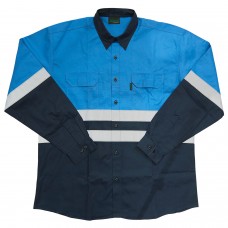 4738-Two Tone Reflective Work Shirt