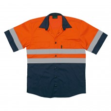 6137- Two Tone Vented Reflective S/S Work Shirt 6137- Two Tone Vented Reflective S/S Work Shirt