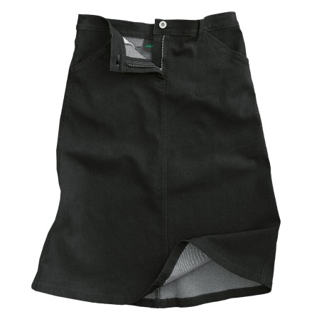 6500-DE- Women’s Black Bull Denim Skirt