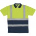 7012-Two Tone Hi-Vis Polo With Reflective Tape